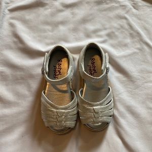 Never worn. Silver toddler girls size 9M dress shoes.